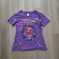 エドハーディー 希少 パープル ラインストーン チビTシャツのサムネイル