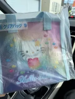 サンリオ当たりくじ　一番くじ　クリアバッグ　ピンク　キティ