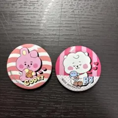BT21 缶バッジ COOKY CHIMMY 2個セット - メルカリ