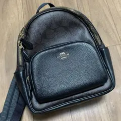 【未使用に近い✨】コーチ ミニ リュック オールレザー ターンロック シボ革 黒 COACH リュック ミニリュック ターンロック レザー 9960 黒 - メルカリ