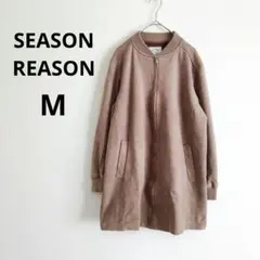SEASON REASON▶ロングブルゾン ベージュ フェイクスエード M