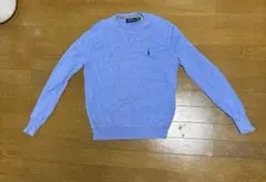 Polo Ralph Lauren コットンセーター　ライトブルー