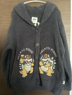 ジェラートピケ ジェラピケ スーパーマリオ クッパ カーディガン M-L