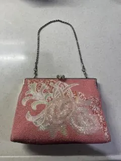✨必見！本日早い者勝ち！✨ビーズバッグ ビーズ刺繍 花模様 総ビーズ　和装バッグ