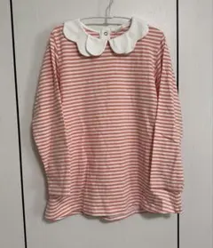 お花襟　カットソー　チュニック丈　130