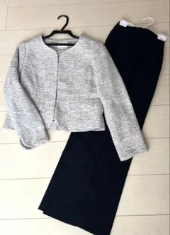 フォーマル　ツイード　ジャケット　M　パンツセット　入学式