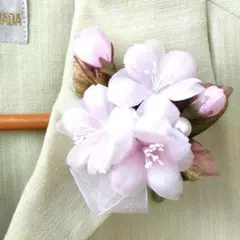 ★布花.染め花♪さくらのコサージュ *さりげなくお洒落:入学式、結婚式