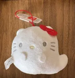 タグ付き　ハローキティ　おばけぬいぐるみ　マスコット