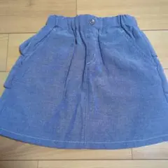新品☆コムサイズム　紺色　ダンガリー スカート110㎝
