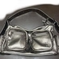 【即購入可】JEANASIS シルバー 合成皮革 ショルダーバッグ