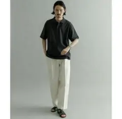 【新品未使用】タグ付き ホップサックタックワイドパンツ ホワイト