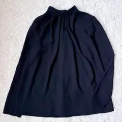 セオリーリュクス バックレース バンドカラーブラウス 黒 美品 38