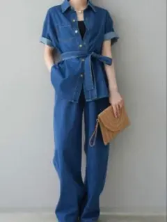 Lumier リュミエ デニムセットアップ ブルー