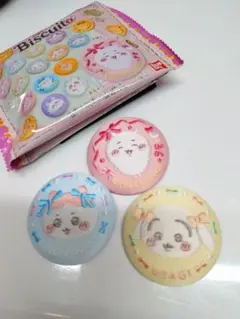 ちいかわ刺繍缶バッジビスケット2 ちいかわハチワレうさぎ3点セット