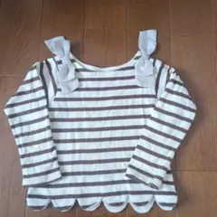 プティマイン　長袖カットソー　リボン