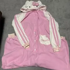 ハローキティ 着ぐるみ パジャマ ピンク 大人用 ハロウィン コスプレ　Fサイズ