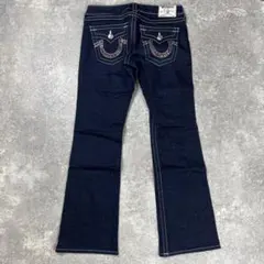 TRUE RELIGION メンズダークブルースリムフィットデニム、新品タグ付き ROCCO SKINNY JEAN 32