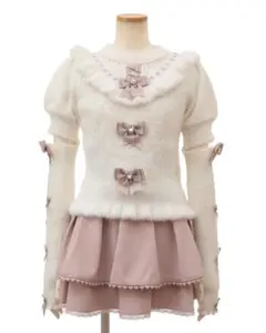 LIZLISA アームウォーマー付きビスチェトップス ピンク 最終値下げ アームウォーマー付ビスチェトップス ｜ LIZ LISA（リズリサ