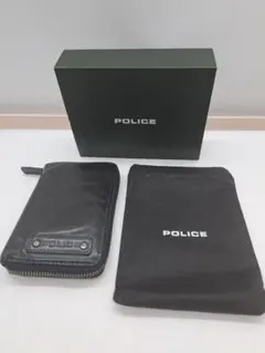 ★POLICE 二つ折り財布 ラウンドファスナー レザーのサムネイル