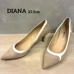 美品✨DIANA パンプス ハイヒール 切り替え バイカラー ポインテッドトゥ