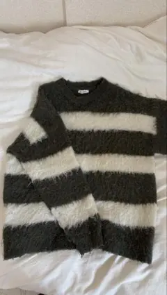 FLAGSTUFF 名作 ボーダーニットセーター M カシミヤ混 - メルカリ
