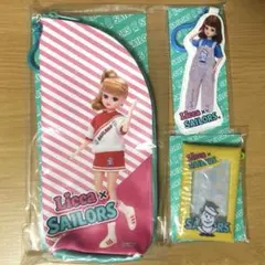 リカちゃん くじ セーラーズ ポーチ、クリアポーチ、キーチェーン 3点セット
