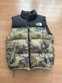 THE NORTH FACE カモフラージュ ダウンベスト M