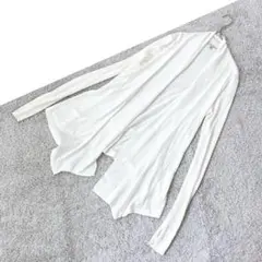 A3058【ユニクロ】軽やかロングカーディガン/サムホール/薄手（M）前あき