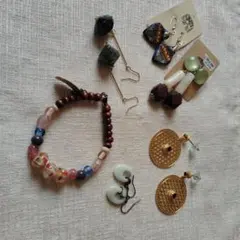 アジア雑貨　ピアス　ブレスレット　セット　まとめ売り　アクセサリー