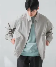 グレー ジッパー　ブルゾン　MADARA MIST COTTON BLOUSONのサムネイル