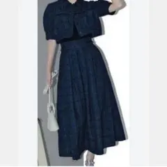 herlipto Eze Puff-Sleeve Denim Dress M - メルカリ