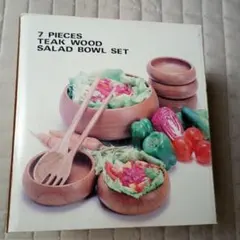 TEAK WOOD サラダボウル 7点セットのサムネイル