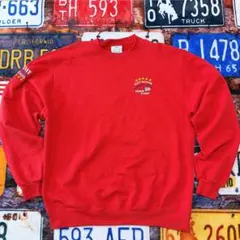 Champion スウェット Rocky Mountain 企業　 L レッド