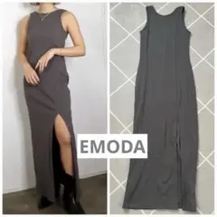 EMODA❤️スリットリブカットワンピース