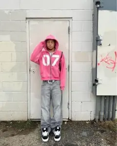 ジップパーカー短丈y2k archive opium 海外ストリート