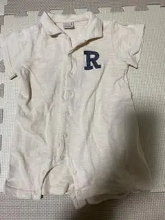 プティマイン 半袖 イニシャルロンパース　80cm