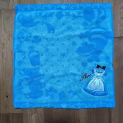 ディズニー ふしぎの国のアリス ハンドタオル ミニタオル ドレス刺繍 水色