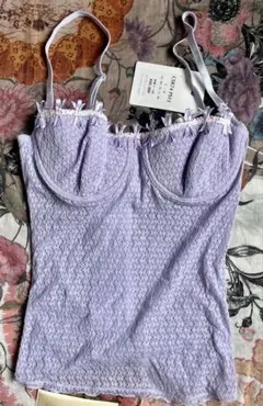 【新品インポート】華やかなラベンダーカラーの乙女ビスチェ