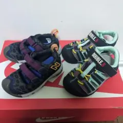 New Balance & DOUBLE.B キッズサンダル 2足セット