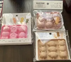 ロリポップ用 シリコンモールド (スイーツ・わんこ・アニマルだんご) 3個セット