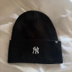 ヤンキース ニット帽 黒