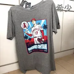 【希少】大谷翔平 MLB エンゼルス ×ニューエラコラボTシャツ グレー S相当