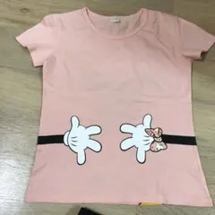 まるさま/ミニー　つながるTシャツ　（ミニー花柄）