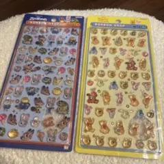 ボンボンドロップシールミニ　ズートピア&プーさん２点セット