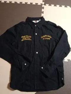 BEN DAVIS 長袖ワークシャツ ブラック 刺繍のサムネイル