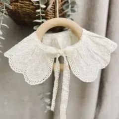 【新品】ホワイト　レース　つけ襟