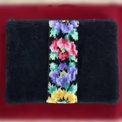 フェイラー　花柄ポーチ 黒
