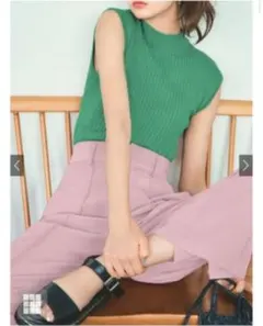 GRL グレイル　フレンチスリーブニットトップス