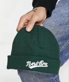 New eraロゴニットキャップ