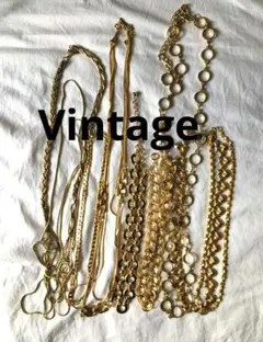 ビンテージ　ゴールドカラー　チェーンネックレス　まとめ売り